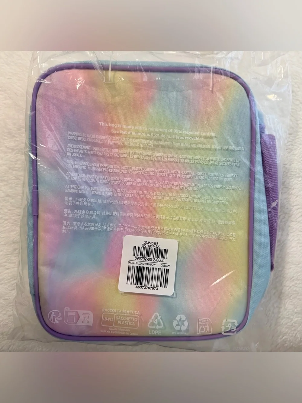 Hello Kitty Pastel Blue, Pink & Purple Kids Backpack